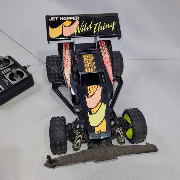 Jet Hopper Wild Thing Vintage RC Radio Control Race Car & Remote By Tyco - Picture 2 of 3